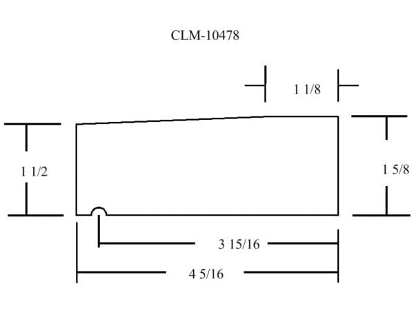 Line drawing of a rectangle with dimensions.