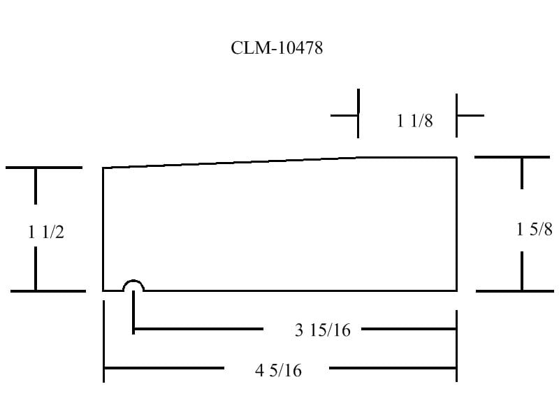 Line drawing of a rectangle with dimensions.