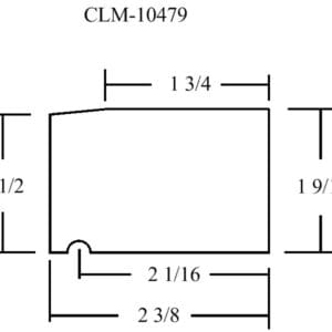 CLM-10479, rectangular shape with dimensions.