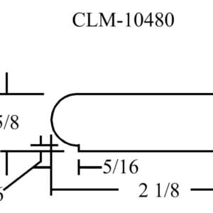 CLM-10480, drawing of a part with dimensions.