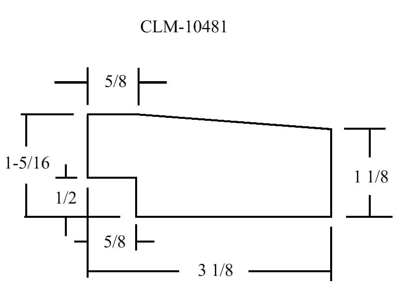 CLM-10481 diagram with dimensions.