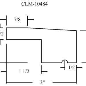 Diagram of a part with dimensions.