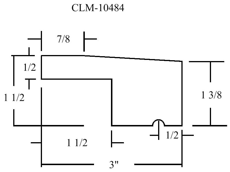 Diagram of a part with dimensions.