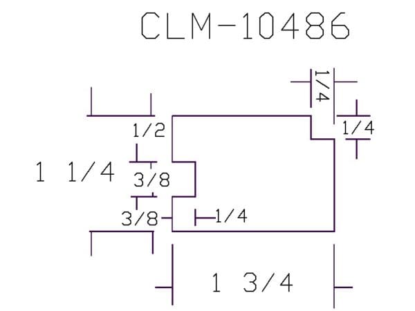 CLM-10486 component dimensions diagram