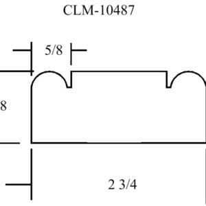 Line drawing of a molding profile.