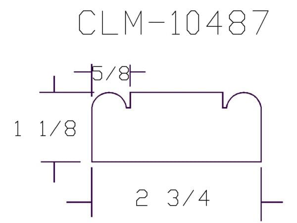 CLM-10487 molding diagram 2 3/4"