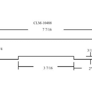 Diagram of part CLM-10488 with dimensions.