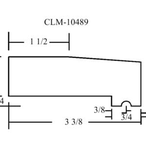 CLM-10489 part diagram with dimensions.