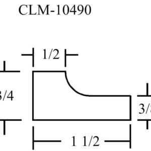 Diagram of a shape with dimensions.