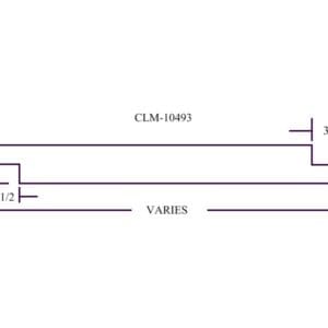 CLM-10493 moldings diagram with dimensions.