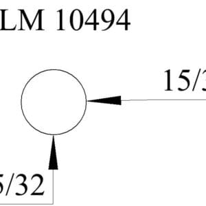 Diagram showing CLM 10494 with a 15/32 ratio.