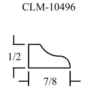 CLM-10496 molding profile diagram.