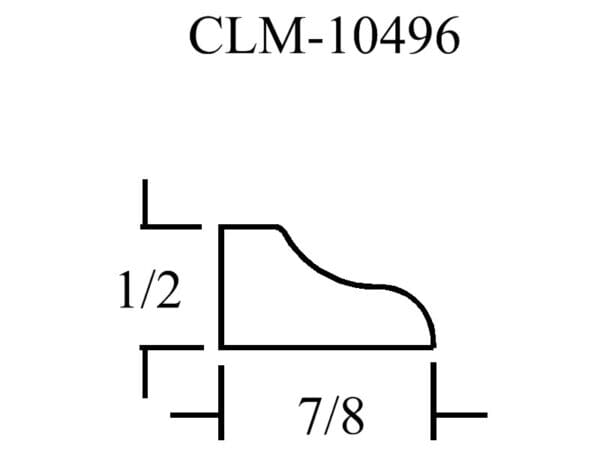 CLM-10496 molding profile diagram.