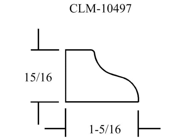 CLM-10497 curved molding diagram.