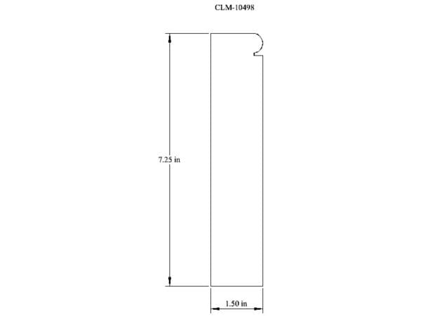 Line drawing of a 7.25 x 1.50 inch column.