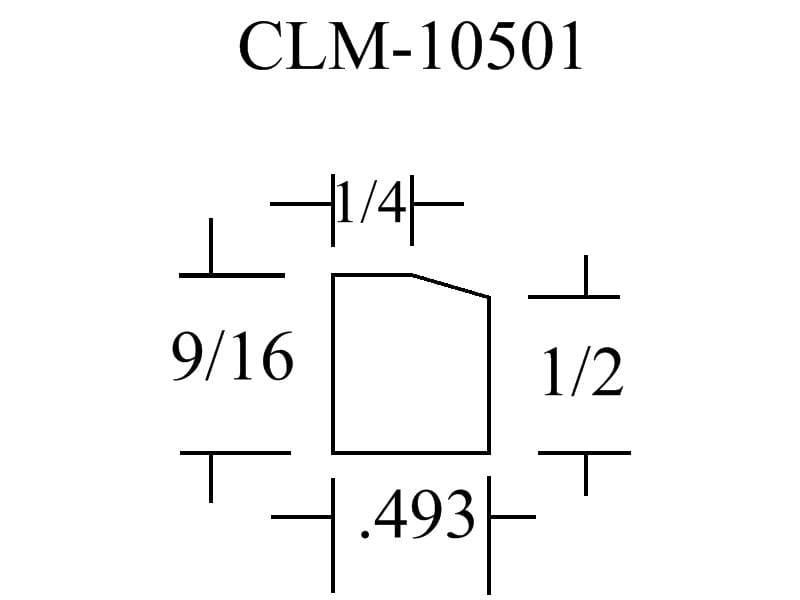 Diagram of CLM-10501 with dimensions.