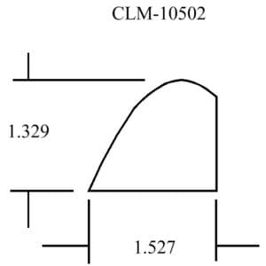 Diagram of CLM-10502 with dimensions.