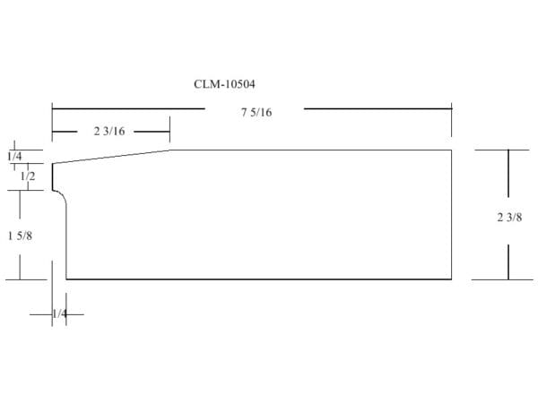 Diagram of CLM-10504 with dimensions.