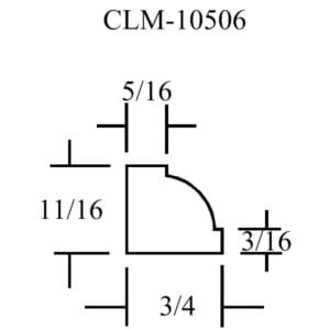 CLM-10506 corner molding diagram.