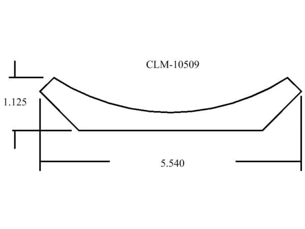 Diagram of CLM-10509 part dimensions.