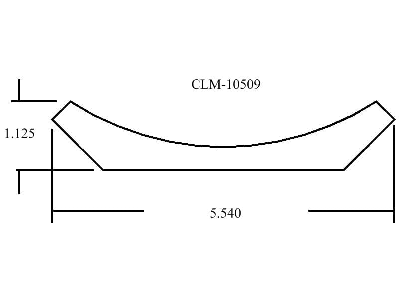 Diagram of CLM-10509 part dimensions.