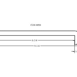 CLM-10510, a line drawing of a door handle.