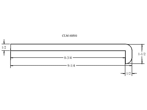 CLM-10510, a line drawing of a door handle.