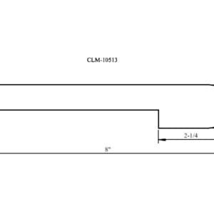 Line drawing of a rounded countertop edge.