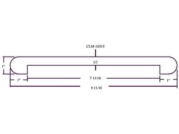 CLM-10515 molding dimensions drawing.