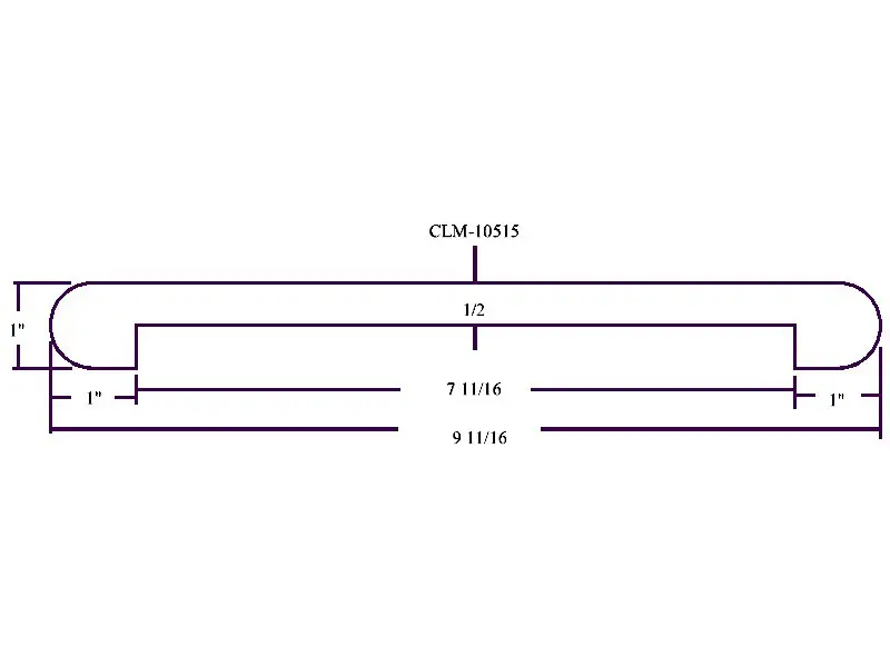 CLM-10515 molding dimensions drawing.