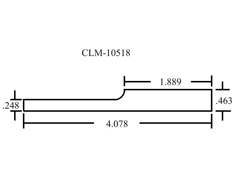 CLM-10518 technical drawing with dimensions.