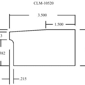 Diagram of CLM-10520 with dimensions.