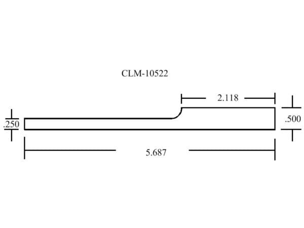 CLM-10522 technical drawing with dimensions.