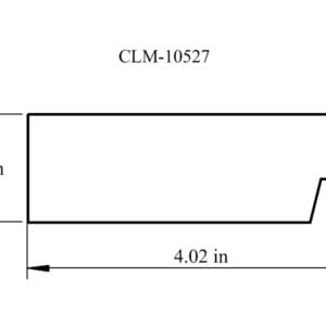 Line drawing of a molding profile.