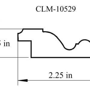 Line drawing of molding profile CLM-10529.