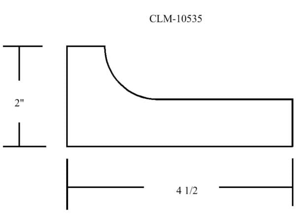 CLM-10535 molding profile diagram.