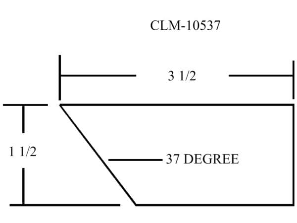 Diagram of a trapezoid with dimensions.