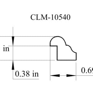 Line drawing of molding profile CLM-10540.