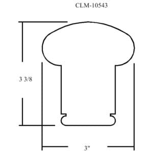 Line drawing of a mushroom shaped object.