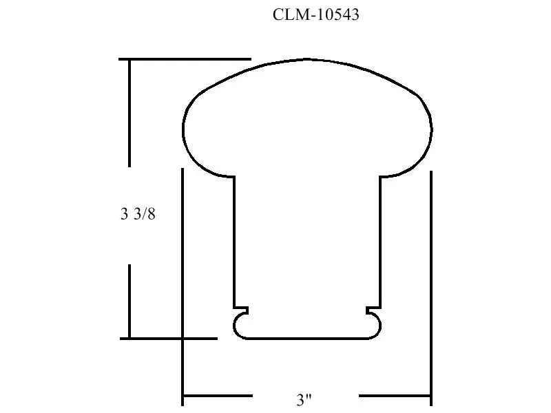 Line drawing of a mushroom shaped object.