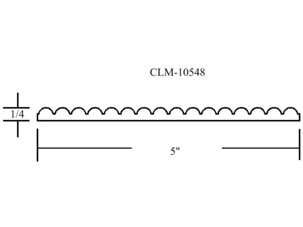 CLM-10548, 5-inch scalloped trim.