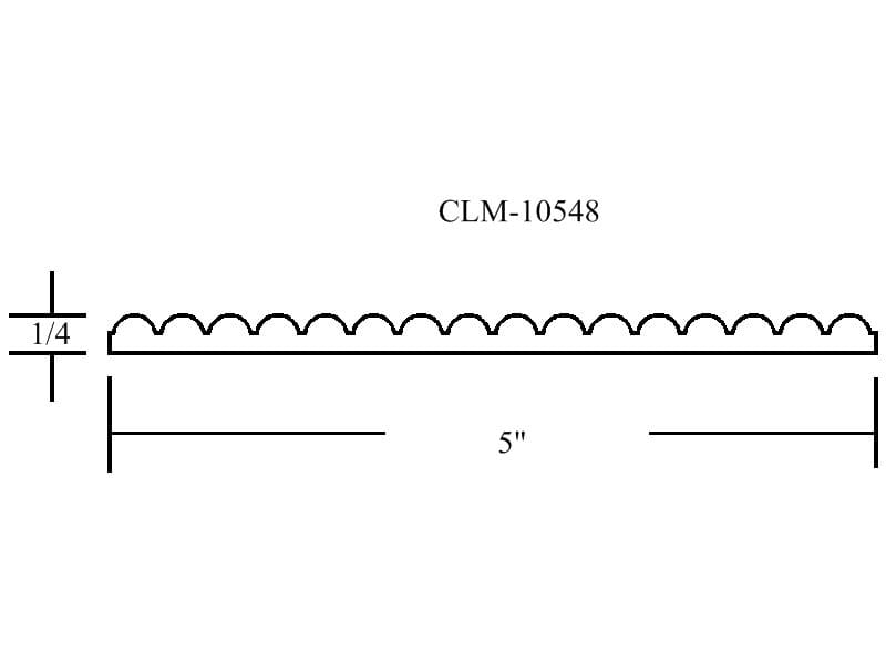 CLM-10548, 5-inch scalloped trim.