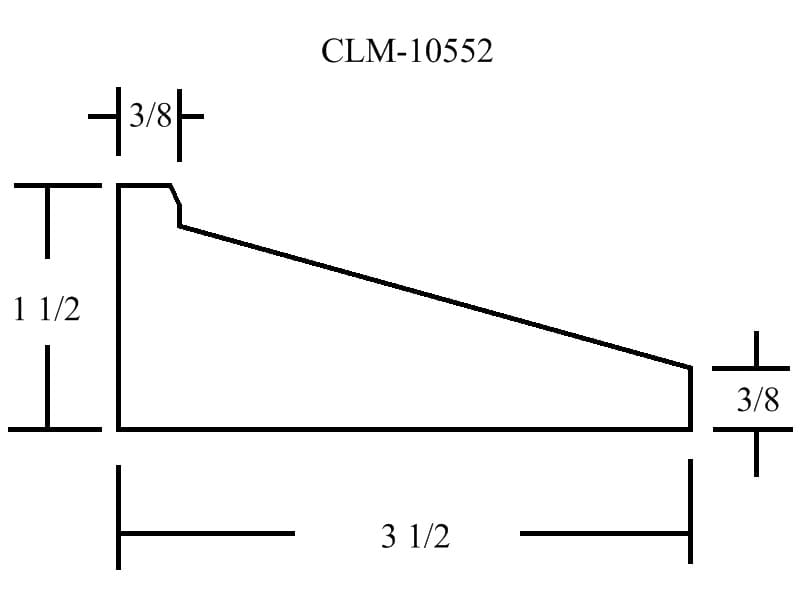 Diagram of a CLM-10552 moulding.