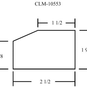 Diagram of a part with dimensions.