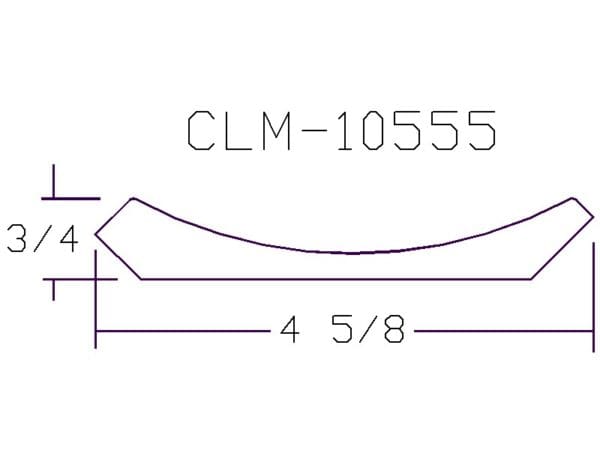CLM-10555 curved molding diagram.
