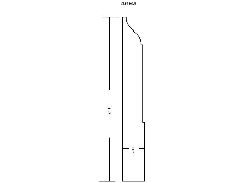 Line drawing of a decorative trim.