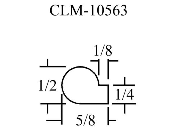 Diagram of CLM-10563 with dimensions.