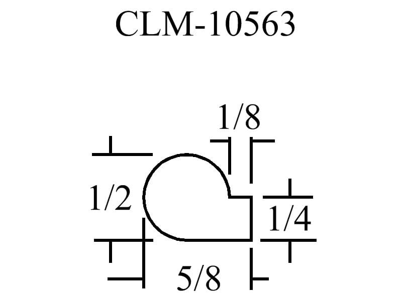 Diagram of CLM-10563 with dimensions.