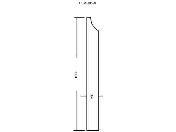 Line drawing of a door casing.