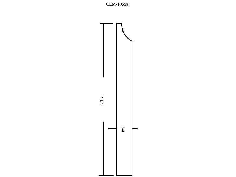 Line drawing of a door casing.